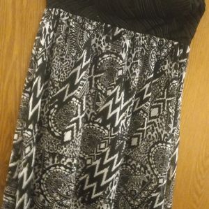 black and white dress